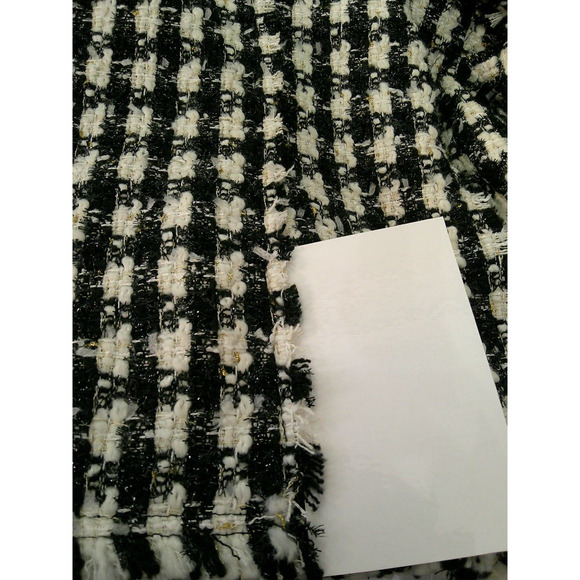 NWT House of Harlow 1960 Plaid Tweed Fringe Blazer Women’s-Large Old Money Chic - Picture 9 of 10